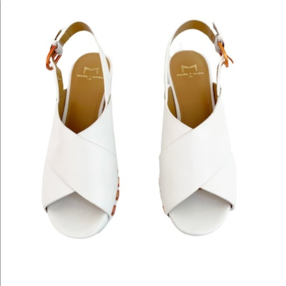 Mark Fisher leather platform  wedges